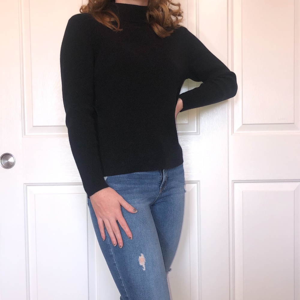 Karen Scott Black Turtleneck Long sleeve